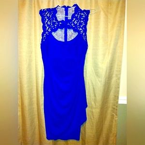 Royal blue cocktail dress